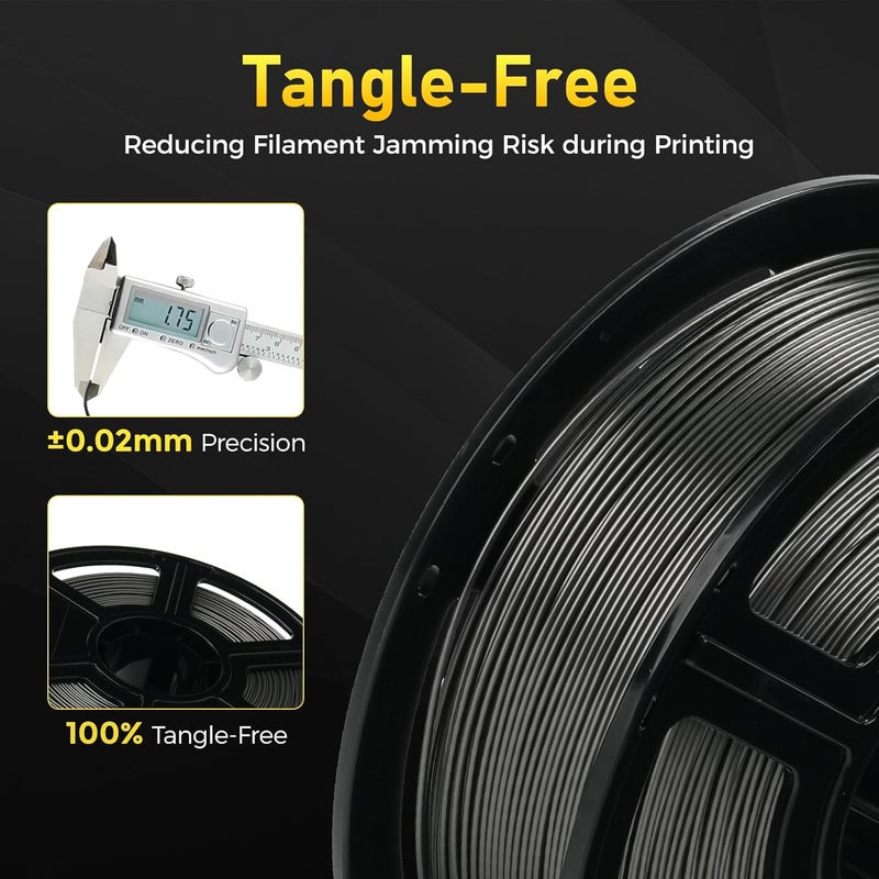 FLASHFORGE Rapid PETG Filament 1.75mm Metallic Grey, Max 600mm/s High Speed Printing, 3D Printer Filament 1kg Spool, Dimensional Accuracy +/- 0.02mm, Fits Most 3D Printers - Image 5